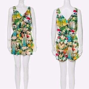 Nicole Miller Tropical Print Romper